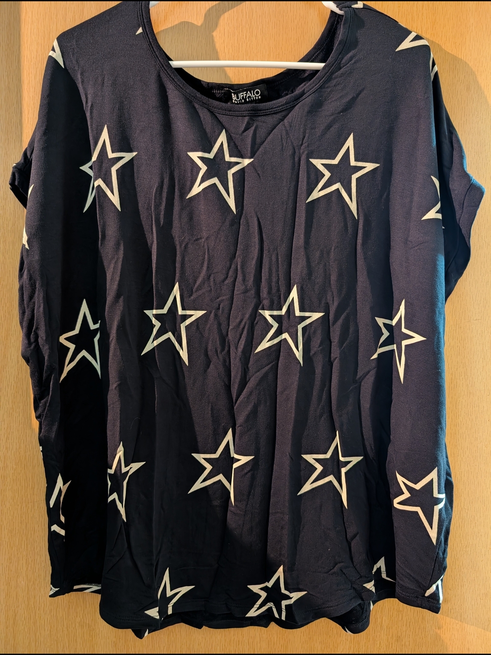 Buffalo - By David Britton - Black Star Print- Women's Short Sleeve Top